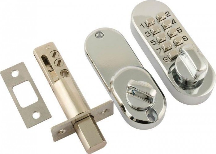 Замок накладной кодовый НОРА-М 600 "Хром" 14741