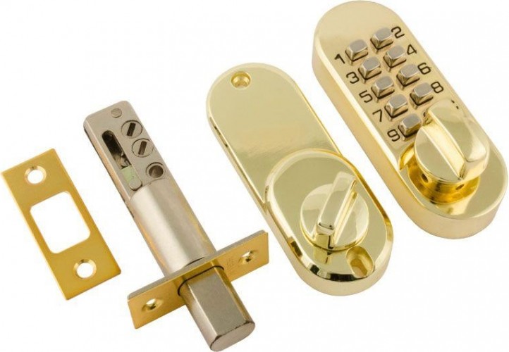 Замок накладной кодовый НОРА-М 600 "Золото" 9137
