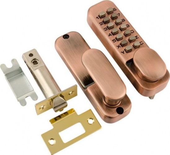 Замок накладной кодовый НОРА-М 200 "Старая медь" 7292