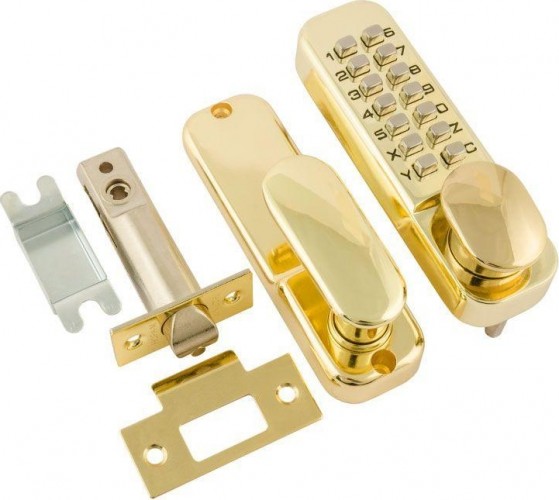 Замок накладной кодовый НОРА-М 200 "Золото" 7288