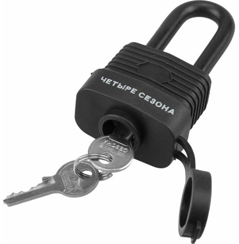 Замок навесной ЧЕТЫРЕ СЕЗОНА 79-0124 всепогодный 40 мм длинная дужка - изображение 2