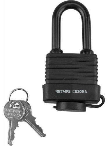 Замок навесной ЧЕТЫРЕ СЕЗОНА 79-0124 всепогодный 40 мм длинная дужка - изображение 3
