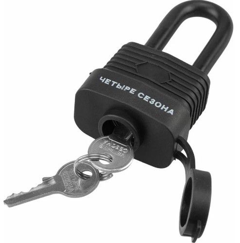 Замок навесной ЧЕТЫРЕ СЕЗОНА 79-0123 всепогодный 30 мм длинная дужка - изображение 2