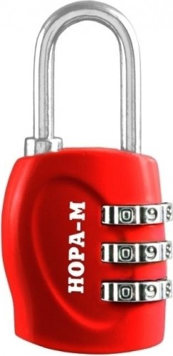Замок навесной кодовый НОРА-М 610 для чемодана "Красный" 31 мм 17069