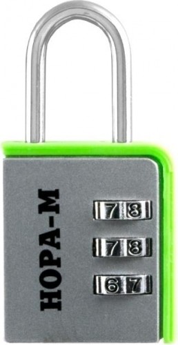 Замок навесной кодовый НОРА-М 616 для чемодана "Серебро" 32 мм 17075