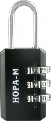 Замок навесной кодовый НОРА-М 602 для чемодана "Черный" 21 мм 17070