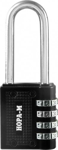 Замок навесной кодовый НОРА-М 619 для чемодана "Черный" 41 мм 17076