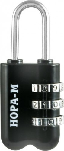 Замок навесной кодовый НОРА-М 613 для чемодана "Черный" 23 мм 17081