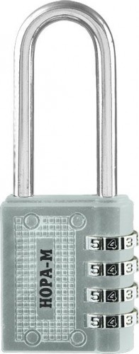 Замок навесной кодовый НОРА-М 619 для чемодана "Серебро" 41 мм 17266