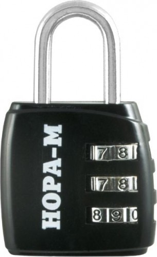 Замок навесной кодовый НОРА-М 615 для чемодана "Черный" 34 мм 17071