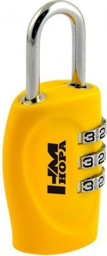 Замок навесной кодовый НОРА-М 504 для чемодана "Желтый" 30 мм 14937