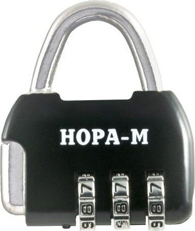 Замок навесной кодовый НОРА-М 617 для чемодана "Черный" 36 мм 17084