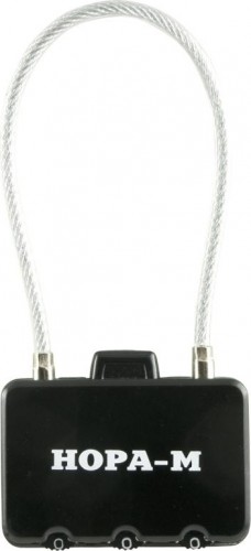 Замок навесной кодовый НОРА-М 609 для чемодана "Черный" 42 мм 17086