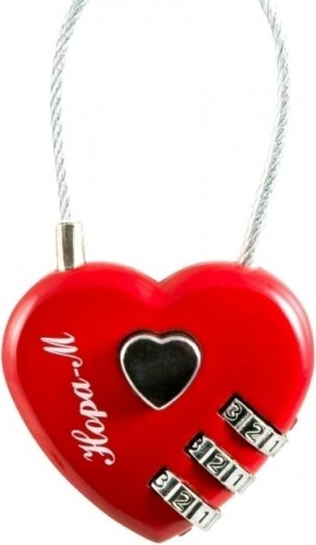 Замок навесной кодовый НОРА-М 614 для чемодана "Красный" 40 мм 17074