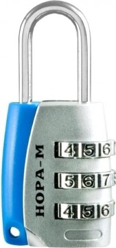 Замок навесной кодовый НОРА-М 608 для чемодана "Серебро" 25 мм 17087