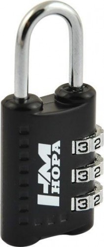 Замок навесной кодовый  НОРА-М 501 для чемодана "Черный" 22 мм 14934