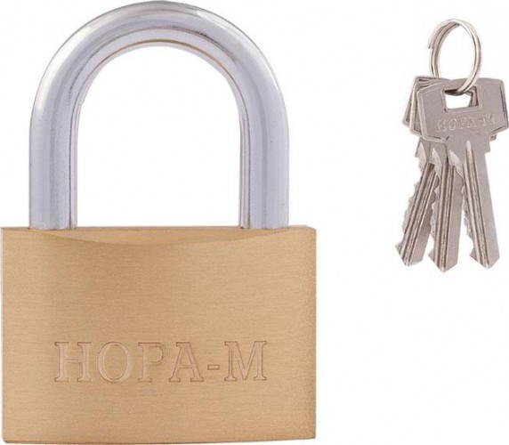 Замок навесной НОРА-М ЗН-207 "Латунь" 60мм 6690