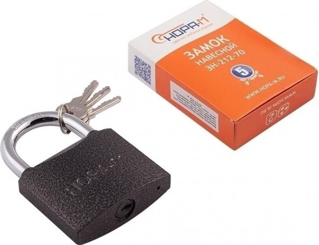 Замок навесной НОРА-М ЗН-212 "Темный" 70мм 12972 - изображение 2