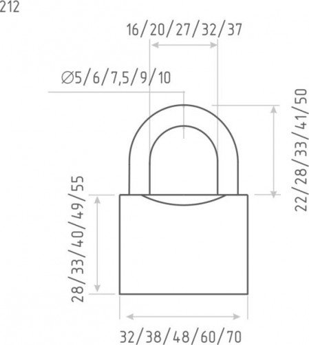 Замок навесной НОРА-М ЗН-212 "Темный" 70мм 12972 - изображение 3