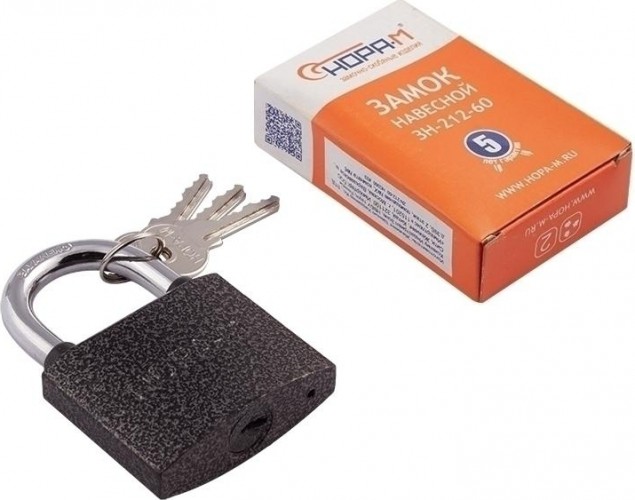 Замок навесной НОРА-М ЗН-212 "Темный" 60мм 6707 - изображение 2