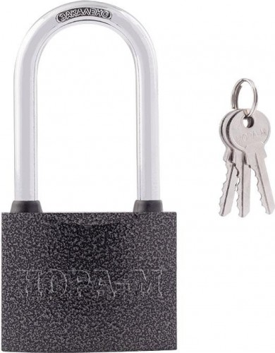 Замок навесной НОРА-М ЗН-212ДД с длинной дужкой "Темный" 70 мм 12977