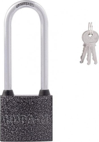 Замок навесной НОРА-М ЗН-212ДД с длинной дужкой "Темный" 40 мм 12974