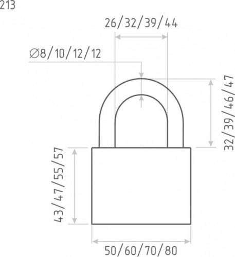 Замок навесной НОРА-М ЗН-213 "Темный" 80мм 12978 - изображение 3