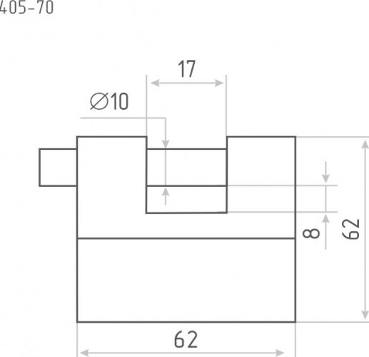 Замок навесной НОРА-М ЗН-405 "Серый" 70мм 13796 - изображение 2