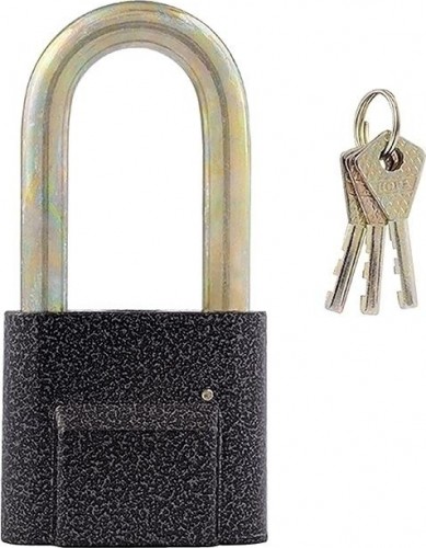 Замок навесной НОРА-М ЗН-408ДД с длинной дужкой "Серый" 70 мм 13803