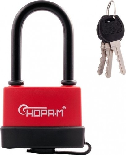 Замок навесной НОРА-М ЗНВ-700дд-75 всепогодный с длинной дужкой "Красный" 83 16729