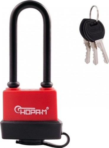 Замок навесной НОРА-М ЗНВ-700дд-38 всепогодный с длинной дужкой "Красный" 45 16726