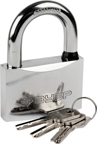 Замок навесной ЗУБР ЭКСПЕРТ стальной корпус, классическая форма, закаленная ду 37227-70