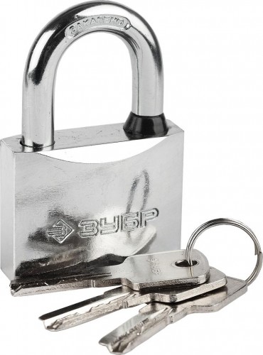 Замок навесной ЗУБР ЭКСПЕРТ стальной корпус, классическая форма, закаленная ду 37227-60