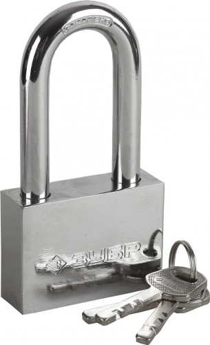 Замок навесной ЗУБР МАСТЕР стальной корпус, закаленная удлиненная дужка, 60мм 3710-60-1