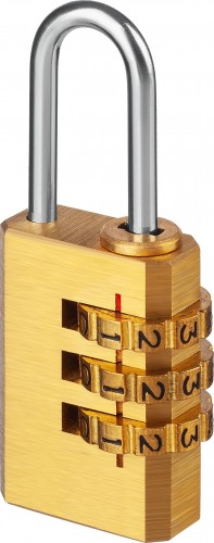 Замок навесной ЗУБР Профессионал мини латунный корпус, кодовый, 3 диска 37118-1_z02