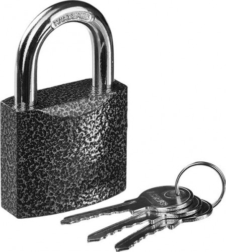 Замок STAYER STANDARD навесной, металлический корпус, закаленная дужка,  37160-60