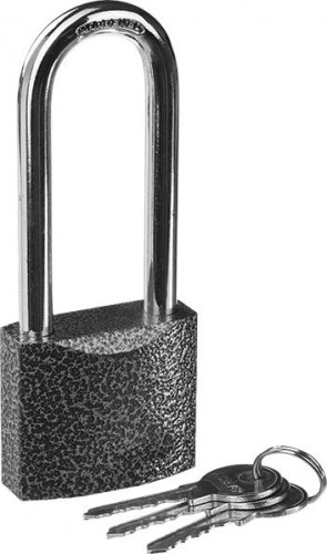 Замок STAYER STANDARD навесной, металлический корпус, удлиненная закален 37160-38-1
