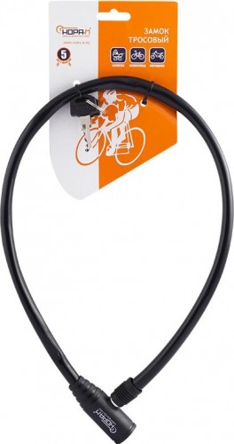 Замок-трос НОРА-М №20 велосипедный "Черный" 6х650 мм 13904 - изображение 2