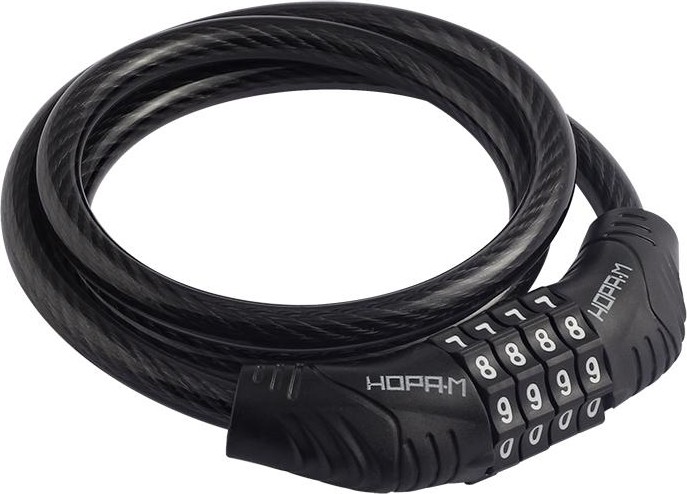 Замок-трос НОРА-М №21 велосипедный, кодовый "Черный" 8х800 мм 18991