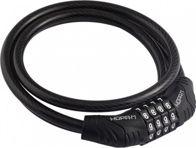 Замок-трос НОРА-М №21 велосипедный, кодовый "Черный" 8х1000 мм 13906