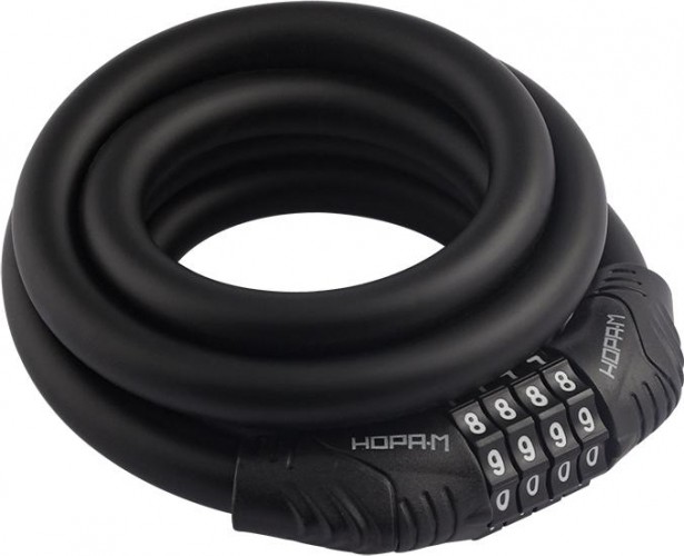 Замок-трос НОРА-М №21 велосипедный, кодовый "Черный" 12х1500 мм 18296