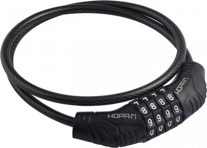 Замок-трос НОРА-М №21 велосипедный, кодовый "Черный" 6х650 мм 18987