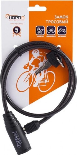 Замок-трос НОРА-М №22 велосипедный "Черный" 6х650 мм 18992 - изображение 2