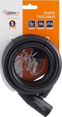 Замок-трос НОРА-М №24 велосипедный "Черный" 10х1500 мм 18293 - изображение 2