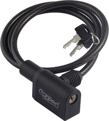 Замок-трос НОРА-М №25 велосипедный "Черный" 6х800 мм 18998