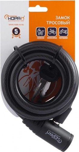 Замок-трос НОРА-М №26 велосипедный "Черный" 12х1500 мм 18294 - изображение 2