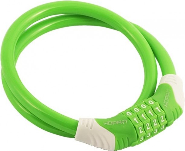 Замок-трос НОРА-М №31 велосипедный "Зеленый" 10х650 мм 18305