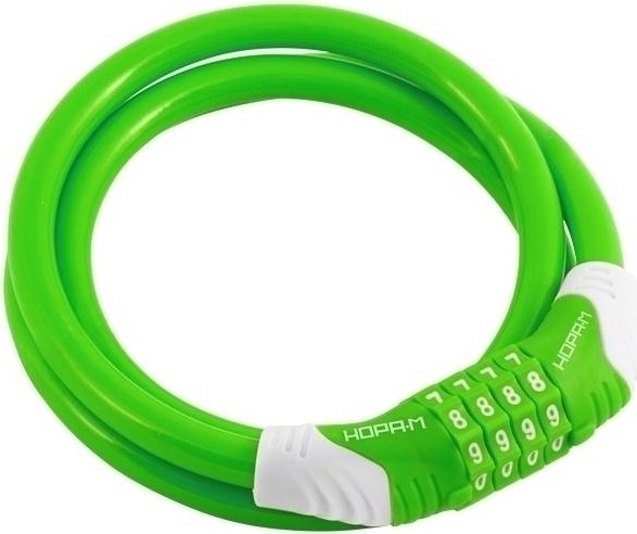 Замок-трос НОРА-М №31 велосипедный "Зеленый" 10х1000 мм 18308