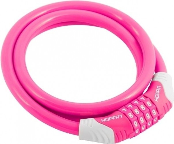 Замок-трос НОРА-М №31 велосипедный "Розовый" 10х1000 мм 18309