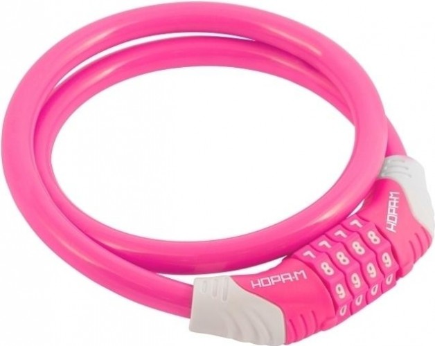 Замок-трос НОРА-М №31 велосипедный "Розовый" 10х650 мм 18306